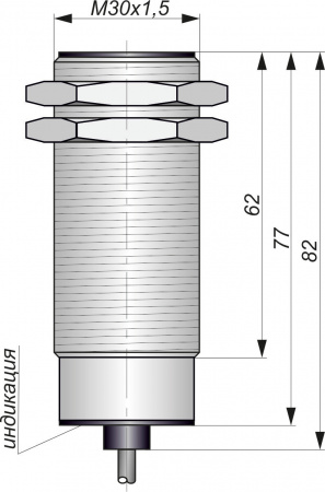 Датчик бесконтактный индуктивный И25-NO-DC-HT(Л63, Lкаб=2м)